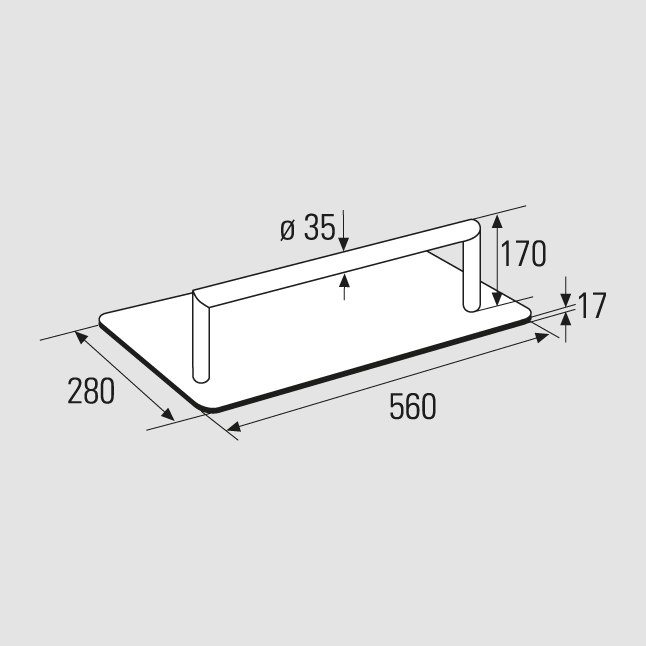 Fußstütze Forum mit Boden- oder Wandschoner